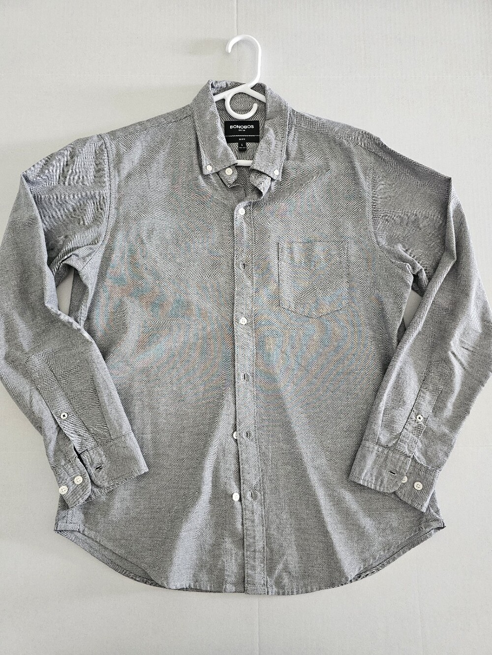 Bonobos Gray Stretch Casual Button Down Shirt L